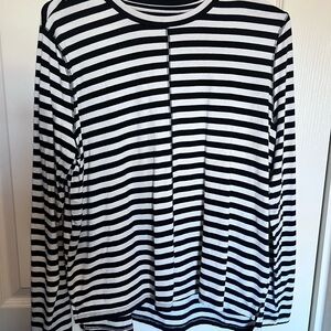 Banana Republic Black and White Striped Top